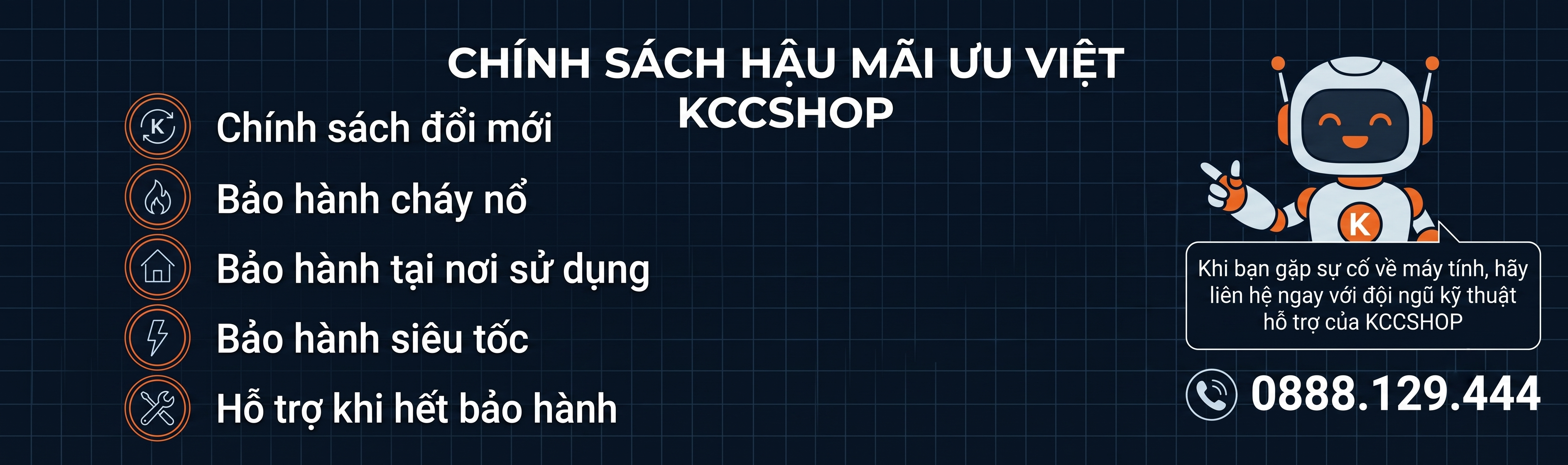 KCCSHOP bảo hành